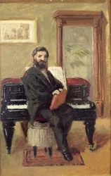 Claude Achille Debussy at His Piano